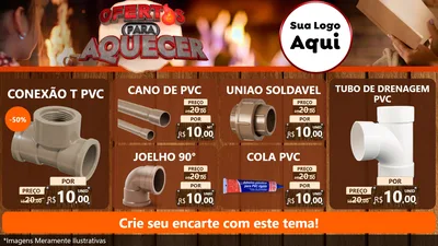 Modelo de TV para TV Horizontal com o tema Ofertas Para Aquecer para Tubos e conexões