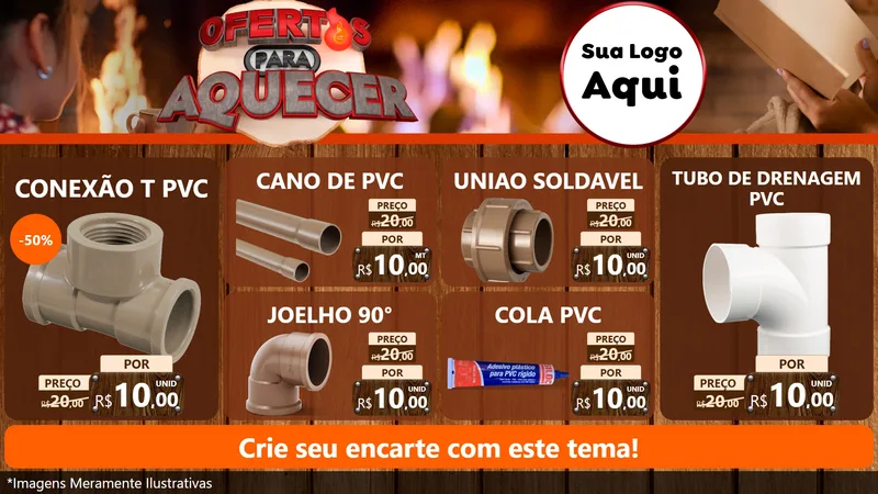 Modelo de TV para TV Horizontal com o tema Ofertas Para Aquecer para Tubos e conexões