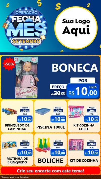 Modelo de Rede Social para Stories com o tema Operação Fecha Mês Setembro para Brinquedos