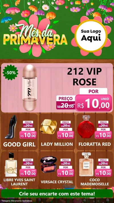Modelo de Rede Social para Stories com o tema Mês da Primavera para Perfumes