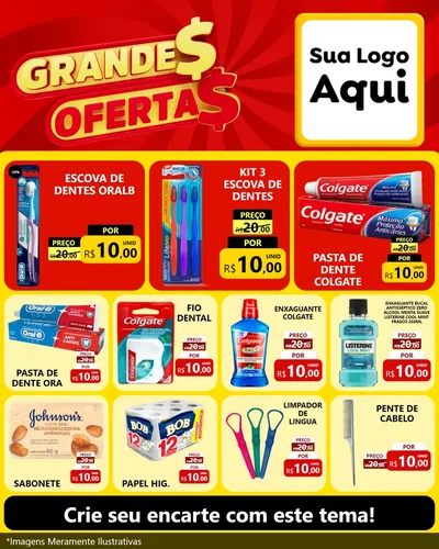 Modelo de Rede Social para Feed Instagram com o tema Grandes Ofertas para Higiene Pessoal