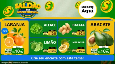 Modelo de TV para TV Horizontal com o tema Saldão da Indepêndencia para Hortifrúti