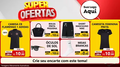 Modelo de TV para TV Horizontal com o tema Super Ofertas para Roupas e acessórios