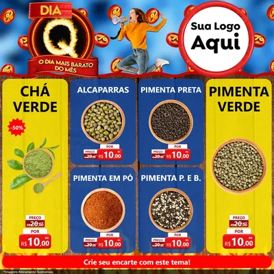 Modelo de Rede Social para Feed Facebook com o tema Dia Q - O Dia Mais Barato Do Mês para Produtos Naturais