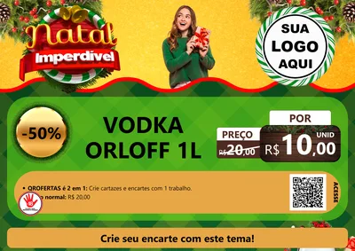 Modelo de Cartaz para Cartaz A4 Horizontal com o tema Natal Imperdível para Distribuidora de bebidas