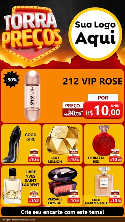 Modelo de Rede Social para Stories com o tema Torra Preços para Perfumes