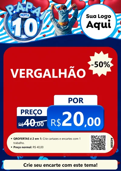 Modelo de Cartaz para Cartaz A4 Vertical com o tema Papai Nota 10 para Ferragens