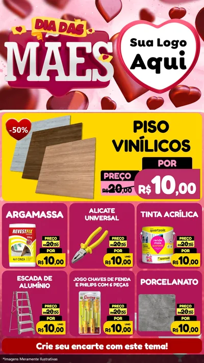 Modelo de Rede Social para Stories com o tema Dia Das Mães para Material para Construção