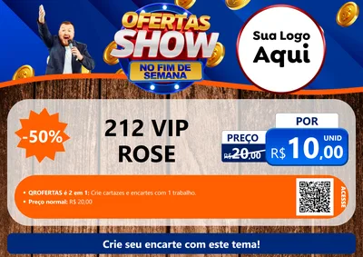 Modelo de Cartaz para Cartaz A4 Horizontal com o tema Ofertas Show No Fim De Semana para Perfumes
