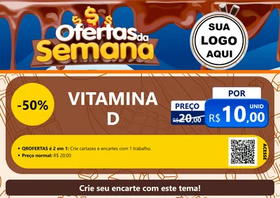 Modelo de Cartaz para Cartaz A4 Horizontal com o tema Ofertas da Semana - Páscoa para Farmácia