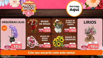 Modelo de TV para TV Horizontal com o tema Primavera de Preços Baixos para Floricultura e jardim