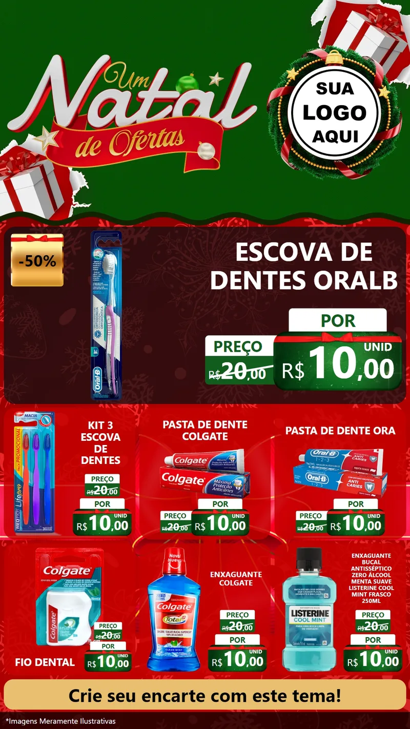 Modelo de Rede Social para Stories com o tema Um Natal de Ofertas para Higiene Pessoal