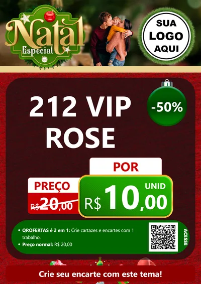 Modelo de Cartaz para Cartaz A4 Vertical com o tema Natal Especial para Perfumes