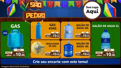 Modelo de TV para TV Horizontal com o tema São Pedro para Água e gás