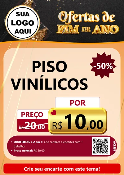 Modelo de Cartaz para Cartaz A4 Vertical com o tema Ofertas de Fim de Ano para Material para Construção