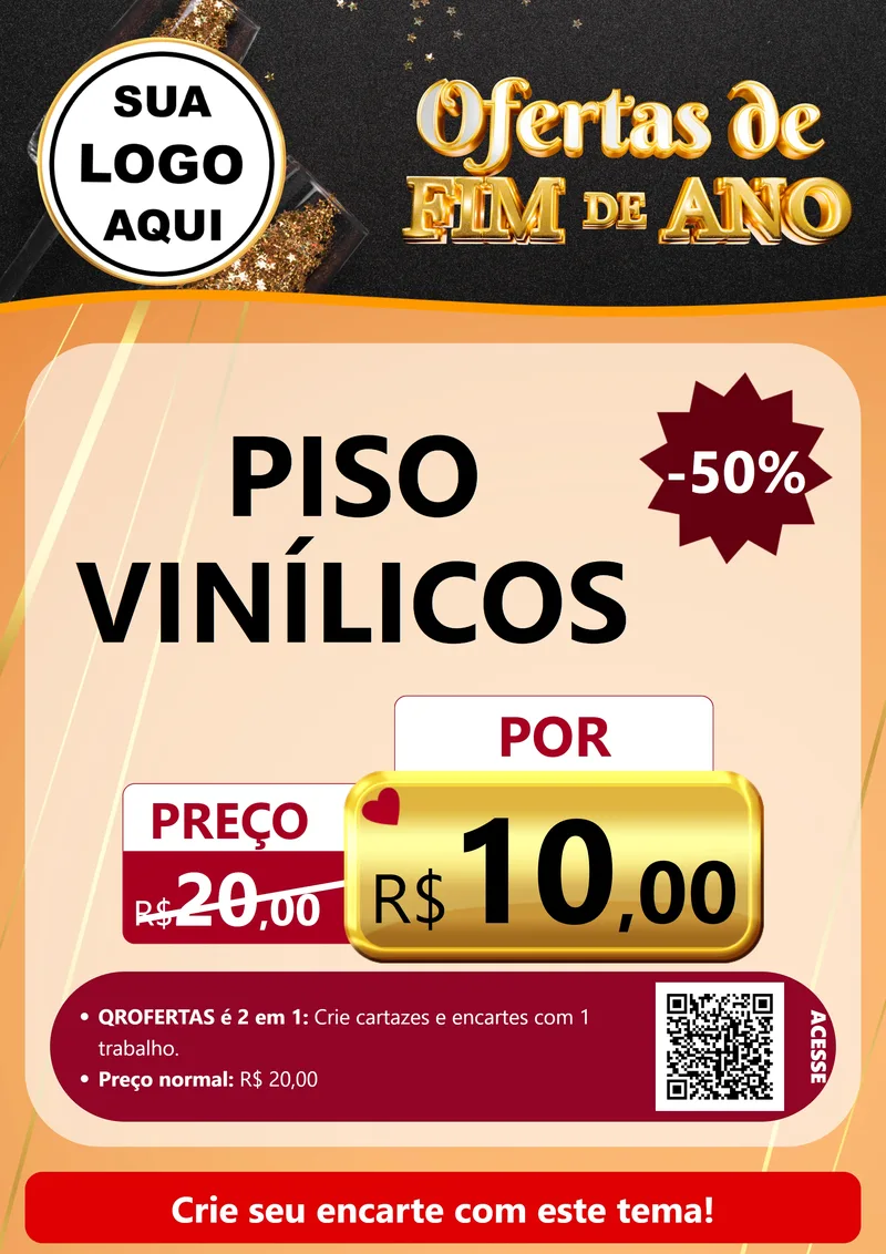 Modelo de Cartaz para Cartaz A4 Vertical com o tema Ofertas de Fim de Ano para Material para Construção