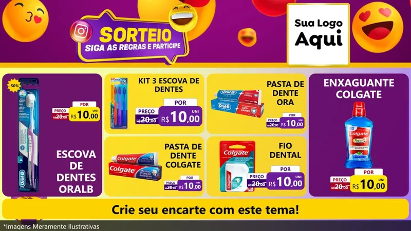 Modelo de TV para TV Horizontal com o tema Sorteio para Higiene Pessoal