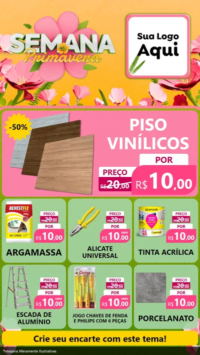 Modelo de Rede Social para Stories com o tema Semana da Primavera para Material para Construção