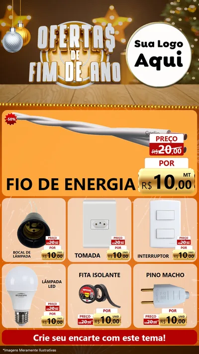 Modelo de Rede Social para Stories com o tema Ofertas de Fim de Ano para Materiais Elétricos