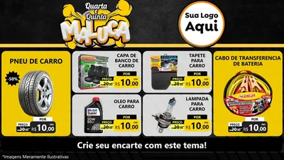 Modelo de TV para TV Horizontal com o tema Quarta e Quinta Maluca para Auto peças