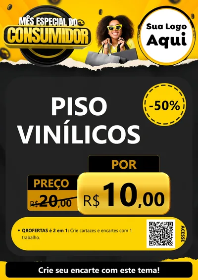Modelo de Cartaz para Cartaz A4 Vertical com o tema Mês Especial do Consumidor para Material para Construção