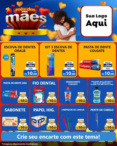 Modelo de Rede Social para Feed Instagram com o tema Mês das Mães para Higiene Pessoal