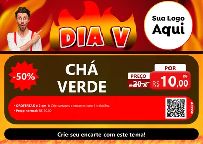 Modelo de Cartaz para Cartaz A4 Horizontal com o tema Dia V para Produtos Naturais