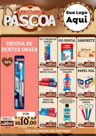 Modelo de Encarte para Encarte A4 Vertical com o tema Ofertas de Páscoa para Higiene Pessoal