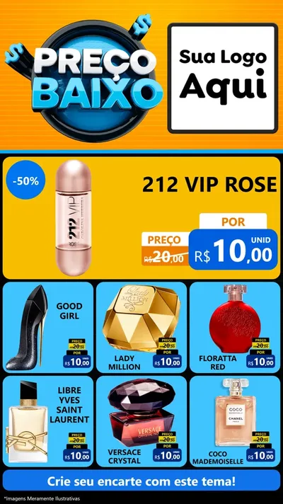 Modelo de Rede Social para Stories com o tema Preço Baixo para Perfumes