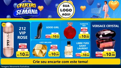 Modelo de TV para TV Horizontal com o tema Ofertas de Fim de Semana para Perfumes