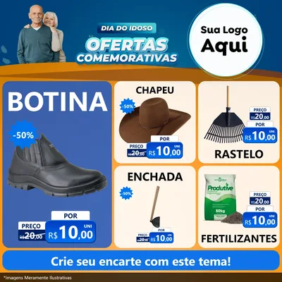 Modelo de Rede Social para Feed Facebook com o tema Dia do Idoso