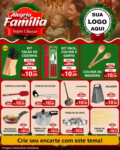 Modelo de Rede Social para Feed Instagram com o tema Alegria Em Família - Super Ofertas para Utilidades Domésticas