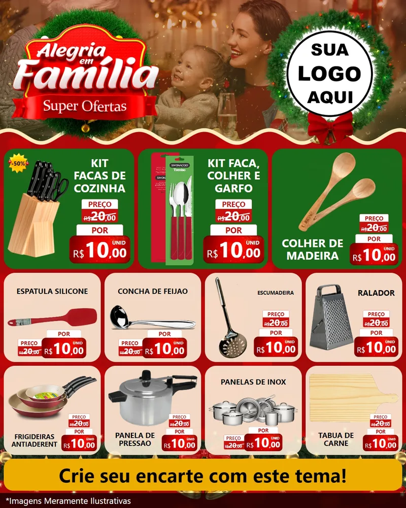 Modelo de Rede Social para Feed Instagram com o tema Alegria Em Família - Super Ofertas para Utilidades Domésticas