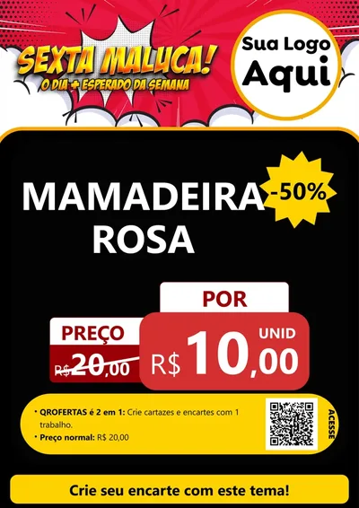 Modelo de Cartaz para Cartaz A4 Vertical com o tema Sexta Maluca! para Bebês