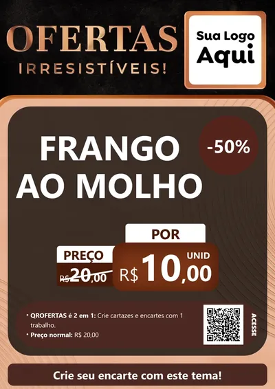 Modelo de Cartaz para Cartaz A4 Vertical com o tema Ofertas Irresistíveis! para Restaurante