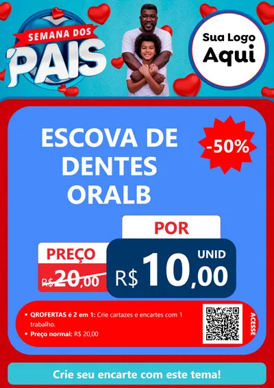 Modelo de Cartaz para Cartaz A4 Vertical com o tema Semana Dos Pais para Higiene Pessoal