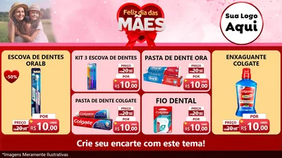 Modelo de TV para TV Horizontal com o tema Feliz Dia Das Mães para Higiene Pessoal