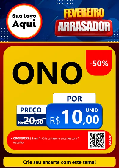 Modelo de Cartaz para Cartaz A4 Vertical com o tema Fevereiro Arrasador para Óticas