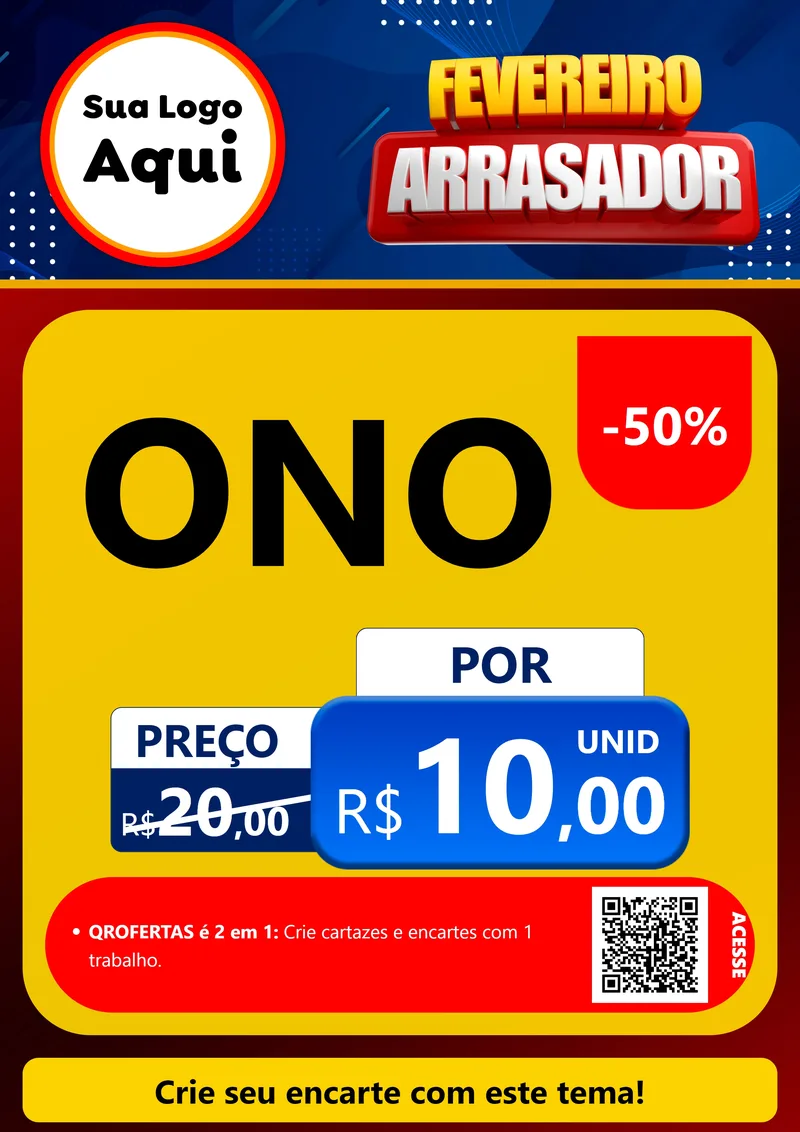 Modelo de Cartaz para Cartaz A4 Vertical com o tema Fevereiro Arrasador para Óticas