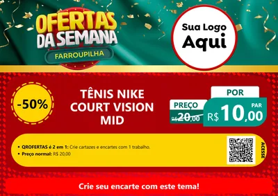 Modelo de Cartaz para Cartaz A4 Horizontal com o tema Ofertas da Semana Farroupilha para Calçados