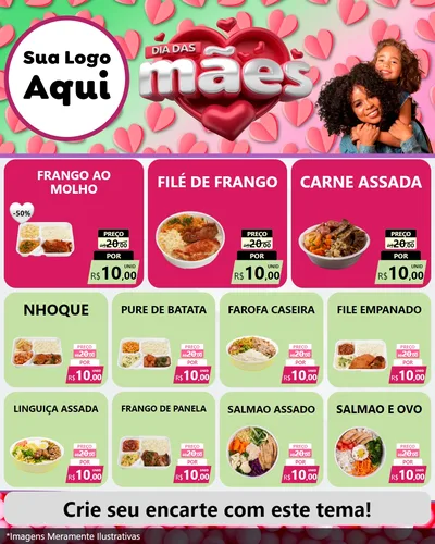 Modelo de Rede Social para Feed Instagram com o tema Dia das Mães para Restaurante