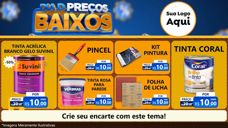 Modelo de TV para TV Horizontal com o tema Dia D Preço Baixo para Tintas e Ferramentas