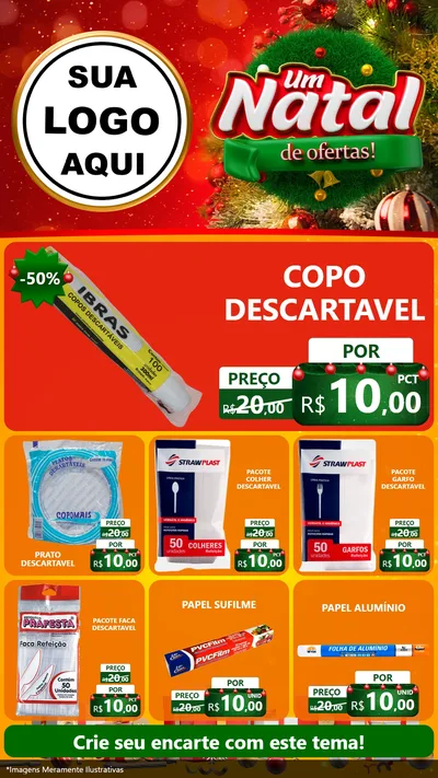 Modelo de Rede Social para Stories com o tema Um Natal de Ofertas para Embalagens