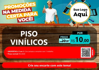 Modelo de Cartaz para Cartaz A4 Horizontal com o tema Promoções na Medida Certa Para Você para Material para Construção