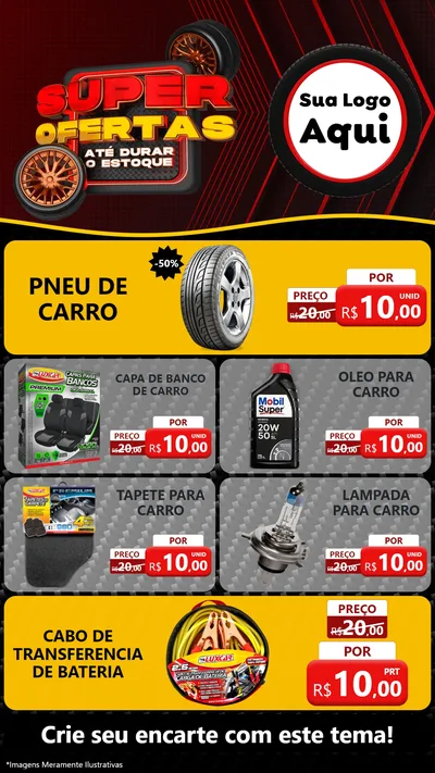 Modelo de TV para TV Vertical com o tema Super Ofertas Até Durar o Estoque para Auto peças