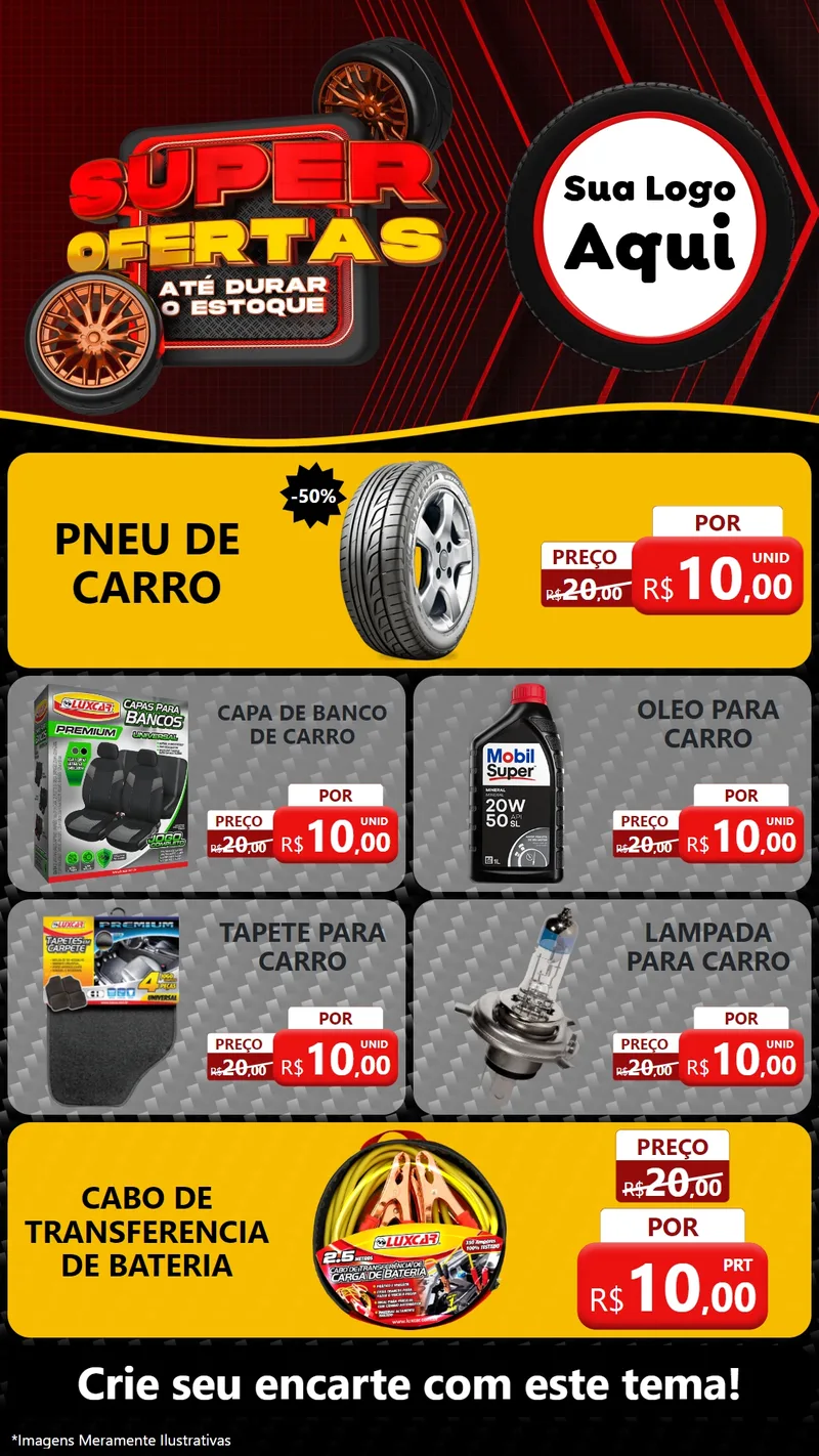 Modelo de TV para TV Vertical com o tema Super Ofertas Até Durar o Estoque para Auto peças