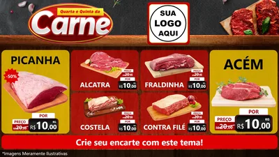 Modelo de TV para TV Horizontal com o tema Quarta e Quinta da Carne para Açougue
