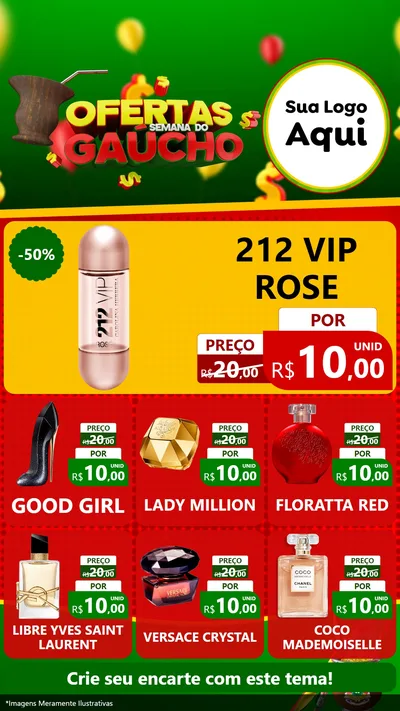 Modelo de Rede Social para Stories com o tema Ofertas Semana Do Gaúcho para Perfumes