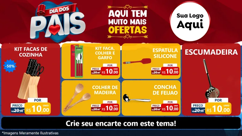 Modelo de TV para TV Horizontal com o tema Dia dos Pais para Utilidades Domésticas