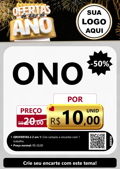 Modelo de Cartaz para Cartaz A4 Vertical com o tema Ofertas de Fim de Ano para Óticas